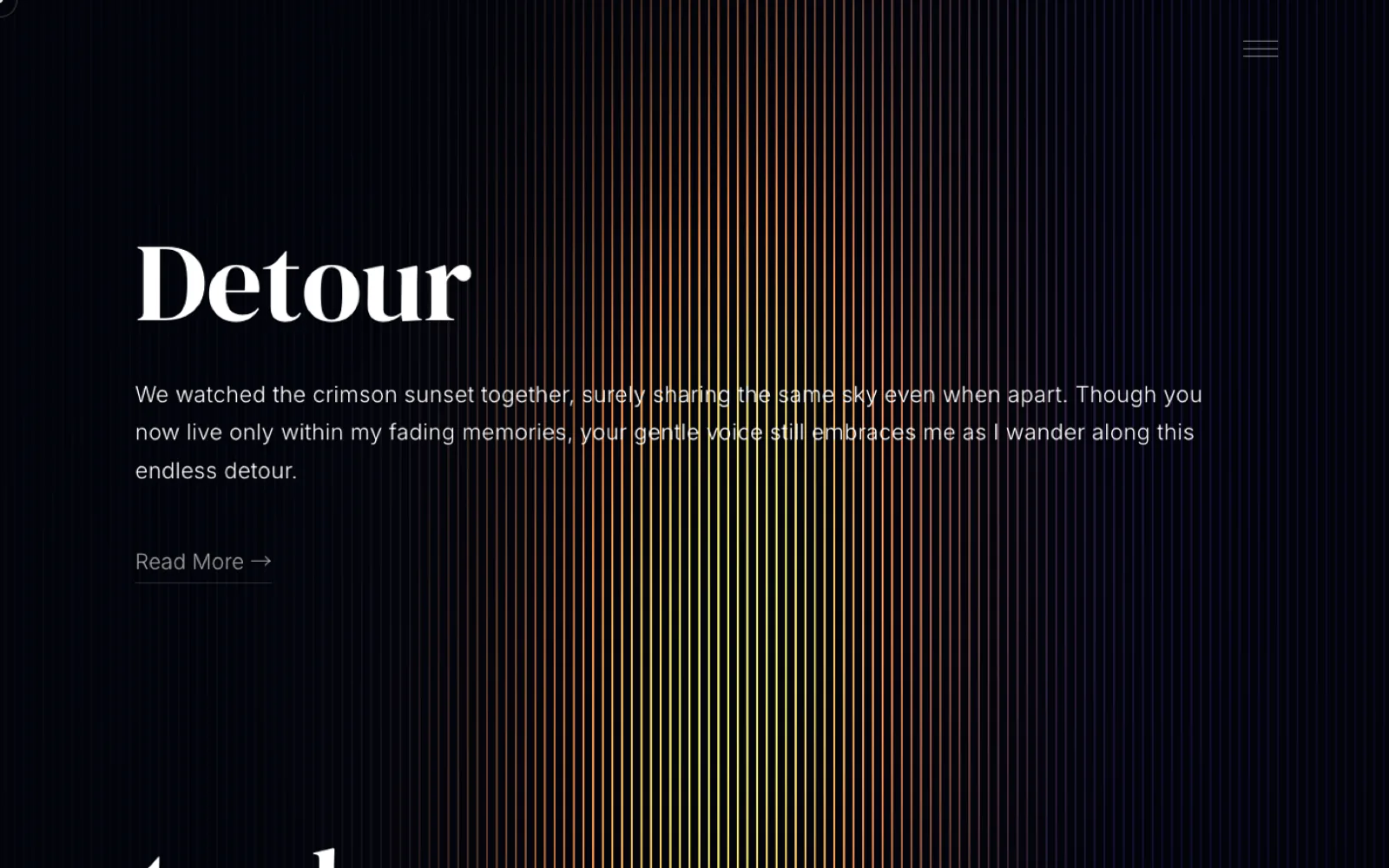 シリーズ「Detour」— 同じ筋が橙に灯る